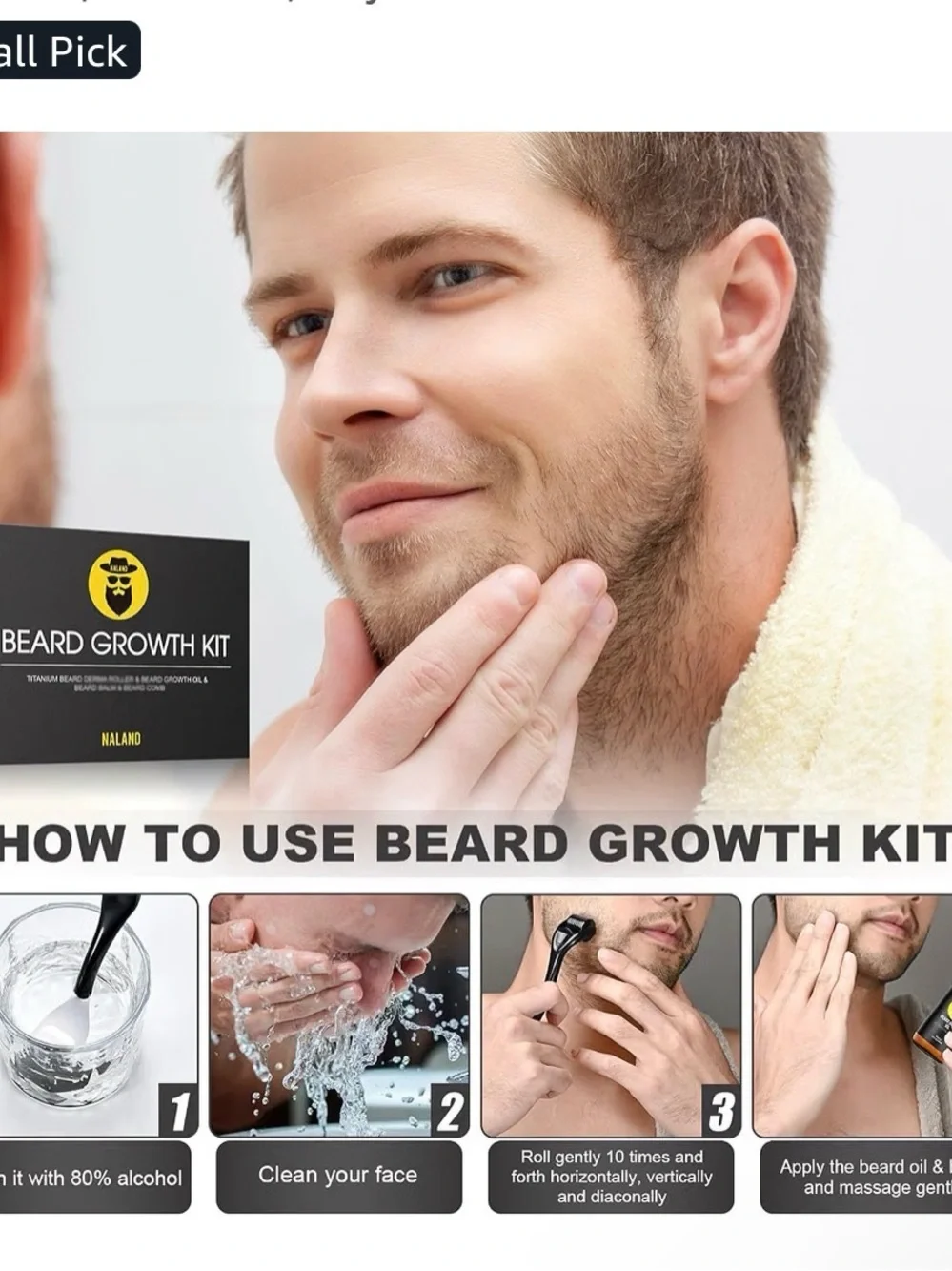 Beard Growth Kit - Beard Oil, Balm & Comb